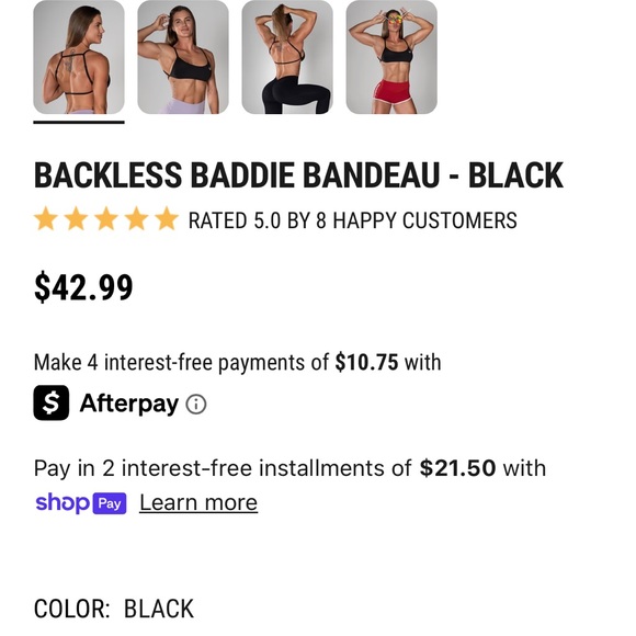 BACKLESS BADDIE BANDEAU new - Picture 5 of 8